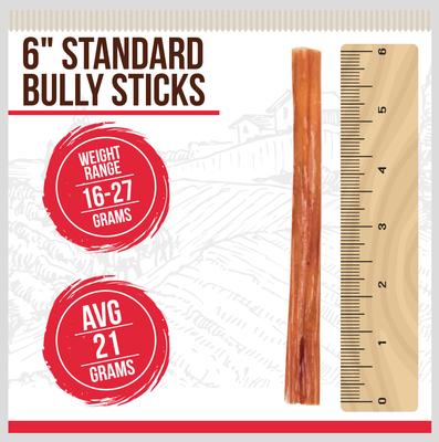 Show full view: Best Dog Chews Standard 6-in Bully Sticks Dog Treats, 6 count slide 3 of 11