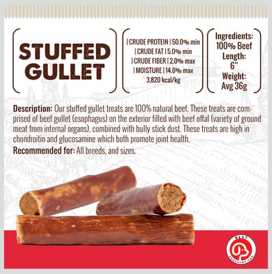 Show full view: Best Dog Chews Stuffed Gullet Beef Flavored 6-in Dog Chews, 6 count slide 5 of 7
