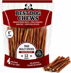 Best Dog Chews Thin 6-in Bully Sticks Dog Treats, 12 count