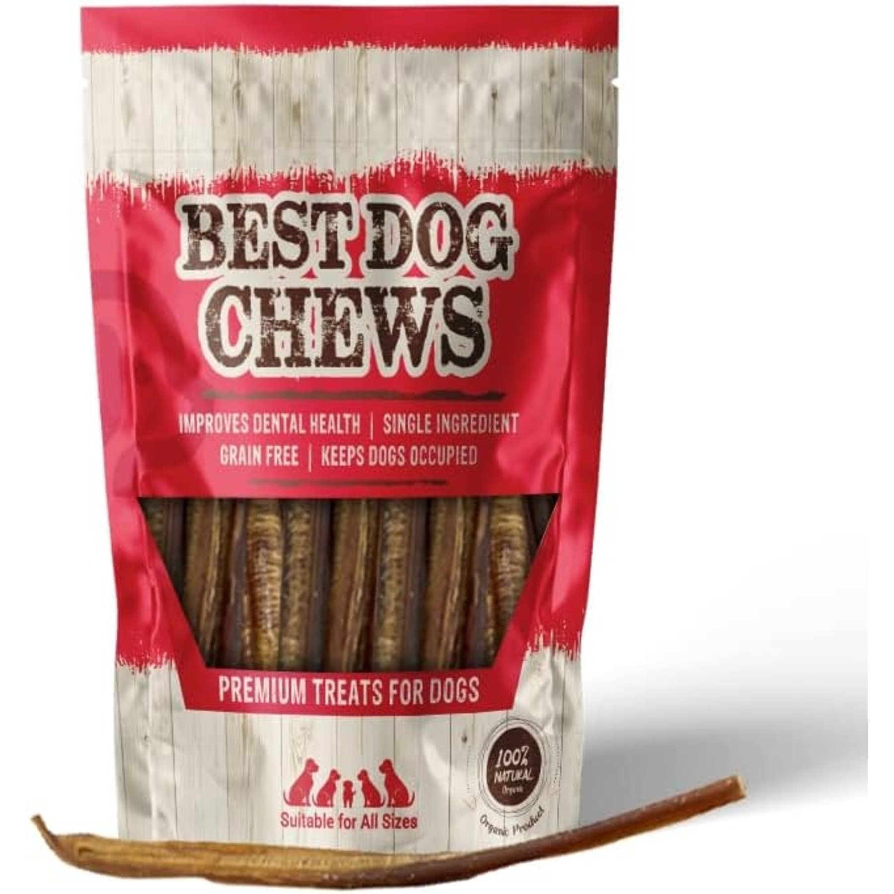 Best Dog Chews Thin Bully Sticks 12-in Dog Treats, 6 count