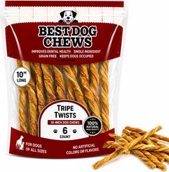 Best Dog Chews Tripe Twist Beef Flavored 10-in Dog Chews, 6 count