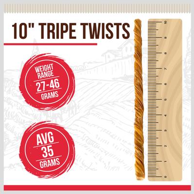 Show full view: Best Dog Chews Tripe Twist Beef Flavored 10-in Dog Chews, 6 count slide 3 of 7