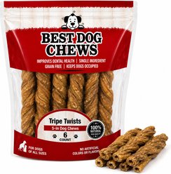Best Dog Chews Tripe Twist Beef Flavored 5-in Dog Chews, 6 count