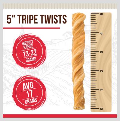 Show full view: Best Dog Chews Tripe Twist Beef Flavored 5-in Dog Chews, 6 count slide 3 of 7