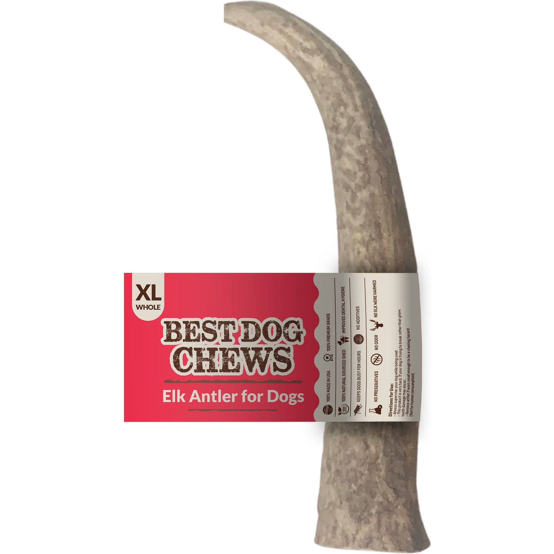 Best Dog Chews Whole Elk Antler Dog Treats, 1 count, X-Large