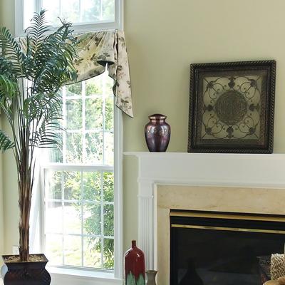 Show full view: Best Friend Services Ottillie Paws Slate Horizontal Print Dog & Cat Urn, Medium, Raku & Brass slide 4 of 8