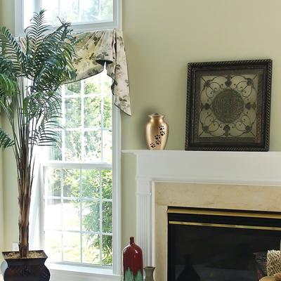 Show full view: Best Friend Services Ottillie Paws Slate Vertical Print Dog & Cat Urn, Brass with Ebony Paws, Medium slide 4 of 8