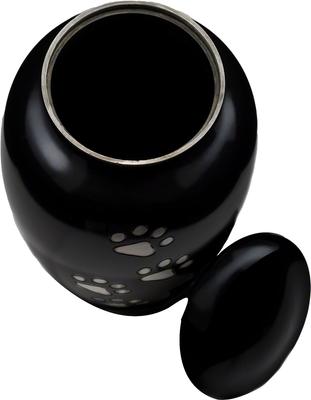 Show full view: Best Friend Services Ottillie Paws Slate Vertical Print Dog & Cat Urn, Ebony with Pewter Paws, X-Large slide 3 of 8