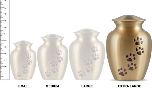 Show full view: Best Friend Services Ottillie Paws Slate Vertical Print Dog & Cat Urn, Ebony with Pewter Paws, X-Large slide 5 of 8