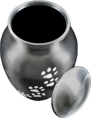 Show full view: Best Friend Services Ottillie Paws Slate Vertical Print Dog & Cat Urn, Slate with Pewter Paws, Large slide 3 of 8
