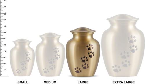 Show full view: Best Friend Services Ottillie Paws Slate Vertical Print Dog & Cat Urn, Slate with Pewter Paws, Large slide 5 of 8