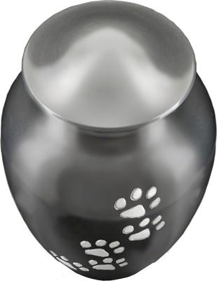 Show full view: Best Friend Services Ottillie Paws Slate Vertical Print Dog & Cat Urn, Slate with Pewter Paws, Small slide 2 of 8