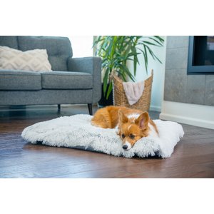 Best Friends by Sheri 4-in-1 Orthopedic Nap Mat Shag Dog Mat with Removable Cover, Frost, Medium