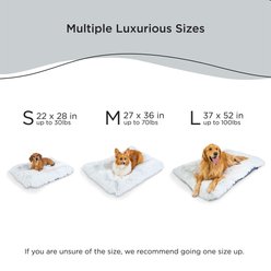 Best Friends by Sheri 4-in-1 Orthopedic Nap Mat Shag Dog Mat with Removable Cover, Frost, Medium slide 2 of 6