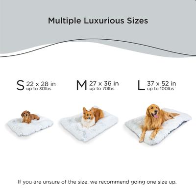 Show full view: Best Friends by Sheri 4-in-1 Orthopedic Nap Mat Shag Dog Mat with Removable Cover, Frost, Medium slide 5 of 8