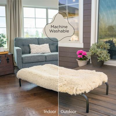 Show full view: Best Friends by Sheri 4-in-1 Orthopedic Nap Mat Shag Dog Mat with Removable Cover, Taupe, Medium slide 3 of 8