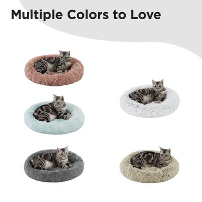 Show full view: Best Friends by Sheri Calming Bolster Cat & Dog Bed, Frost slide 6 of 8