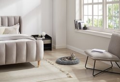 Best Friends by Sheri Calming Bolster Cat & Dog Bed, Grey