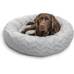 Show in main carousel: Best Friends by Sheri Calming Lux Fur Donut Cuddler Bolster Cat & Dog Bed, Gray, Large slide 2 of 10