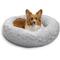 Show in main carousel: Best Friends by Sheri Calming Lux Fur Donut Cuddler Bolster Cat & Dog Bed, Grey, Medium slide 2 of 10