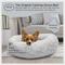 Show in main carousel: Best Friends by Sheri Calming Lux Fur Donut Cuddler Bolster Cat & Dog Bed, Grey, Medium slide 5 of 10