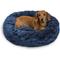 Show in main carousel: Best Friends by Sheri Calming Lux Fur Donut Cuddler Bolster Cat & Dog Bed, Navy, Small slide 2 of 10