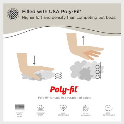 Show full view: Best Friends by Sheri Calming Lux Fur Donut Cuddler Bolster Cat & Dog Bed, Oyster, Medium slide 4 of 11