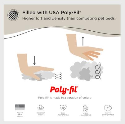 Show full view: Best Friends by Sheri Calming Lux Fur Donut Cuddler Bolster Cat & Dog Bed, Oyster, Small slide 3 of 10