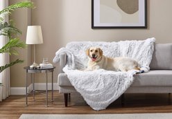 Best Friends by Sheri Calming Shag Orthopedic Dog Blanket, Frost