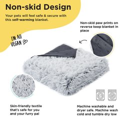 Best Friends by Sheri Calming Shag Orthopedic Dog Blanket, Frost slide 2 of 6