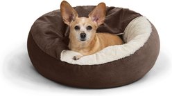 Best Friends by Sheri Cozy Cuddler Covered Cat & Dog Bed, Dark Chocolate, Standard slide 2 of 7