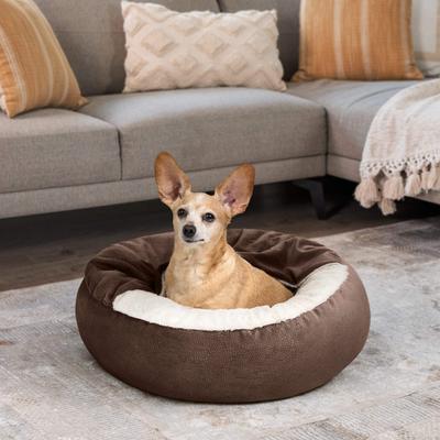 Show full view: Best Friends by Sheri Cozy Cuddler Covered Cat & Dog Bed, Dark Chocolate, Standard slide 6 of 8
