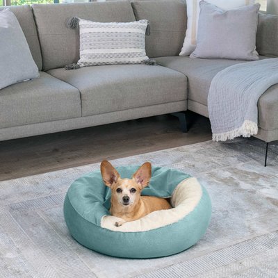 Best Friends by Sheri Best Friends by Sheri Cozy Cuddler Covered Cat & Dog Bed, Tide Pool, Standard