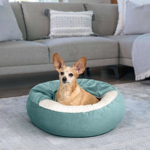 Best Friends by Sheri Cozy Cuddler Covered Cat & Dog Bed, Tide Pool, Standard
