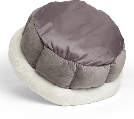 Show full view: Best Friends by Sheri Cuddle Cup Cuddler Bolster Cat & Dog Bed, Grey, Jumbo slide 4 of 7