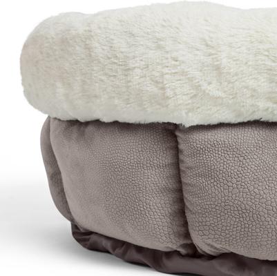 Show full view: Best Friends by Sheri Cuddle Cup Cuddler Bolster Cat & Dog Bed, Grey, Jumbo slide 5 of 7