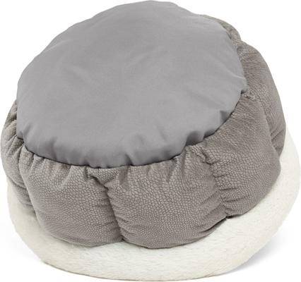 Show full view: Best Friends by Sheri Cuddle Cup Cuddler Bolster Cat & Dog Bed, Grey, Standard slide 2 of 8