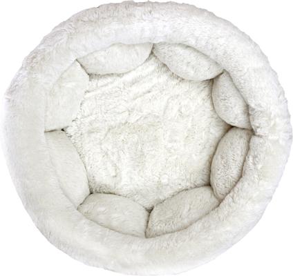 Show full view: Best Friends by Sheri Cuddle Cup Cuddler Bolster Cat & Dog Bed, Grey, Standard slide 4 of 8