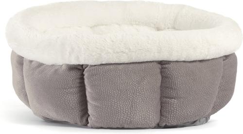 Show full view: Best Friends by Sheri Cuddle Cup Cuddler Bolster Cat & Dog Bed, Grey, Standard slide 5 of 8