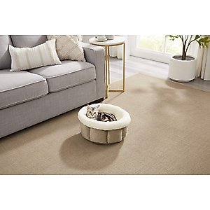 Best Friends by Sheri Cuddle Cup Cuddler Bolster Cat & Dog Bed, Wheat, Standard