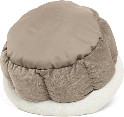 Show full view: Best Friends by Sheri Cuddle Cup Cuddler Bolster Cat & Dog Bed, Wheat, Standard slide 3 of 6