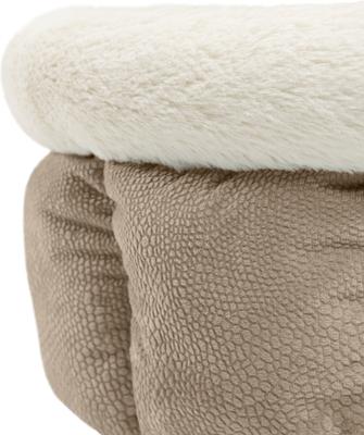 Show full view: Best Friends by Sheri Cuddle Cup Cuddler Bolster Cat & Dog Bed, Wheat, Standard slide 5 of 6