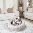 Show in main carousel: Best Friends by Sheri Premium Herringbone Orthopedic Donut Dog & Cat Bed, Off-White, Medium slide 1 of 8