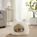 Best Friends by Sheri Meow Hut Covered with Water-Resistant Bottom Cat Bed, Standard