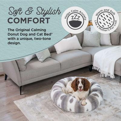 Show full view: Best Friends by Sheri Patterned Faux Fur Calming Orthopedic Bolster Dog Bed, Large slide 2 of 8