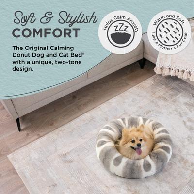 Show full view: Best Friends by Sheri Patterned Faux Fur Calming Orthopedic Bolster Dog Bed, Medium slide 2 of 8