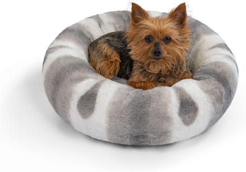 Show full view: Best Friends by Sheri Patterned Faux Fur Calming Orthopedic Bolster Dog Bed, Small slide 8 of 9