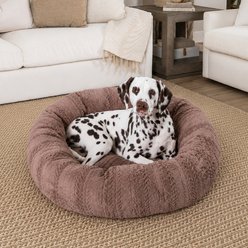 Best Friends by Sheri Premium Herringbone Orthopedic Donut Dog & Cat Bed, Desert Rose, Medium