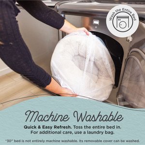 Best Friends by Sheri SnuggleSoft Faux Rabbit Fur Orthopedic Bolster Cat & Dog Bed, Gray, Small