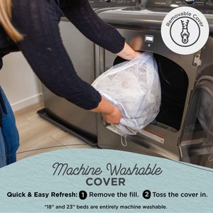 Best Friends by Sheri SnuggleSoft Faux Rabbit Fur Orthopedic Bolster Cat & Dog Bed, Grey, Large